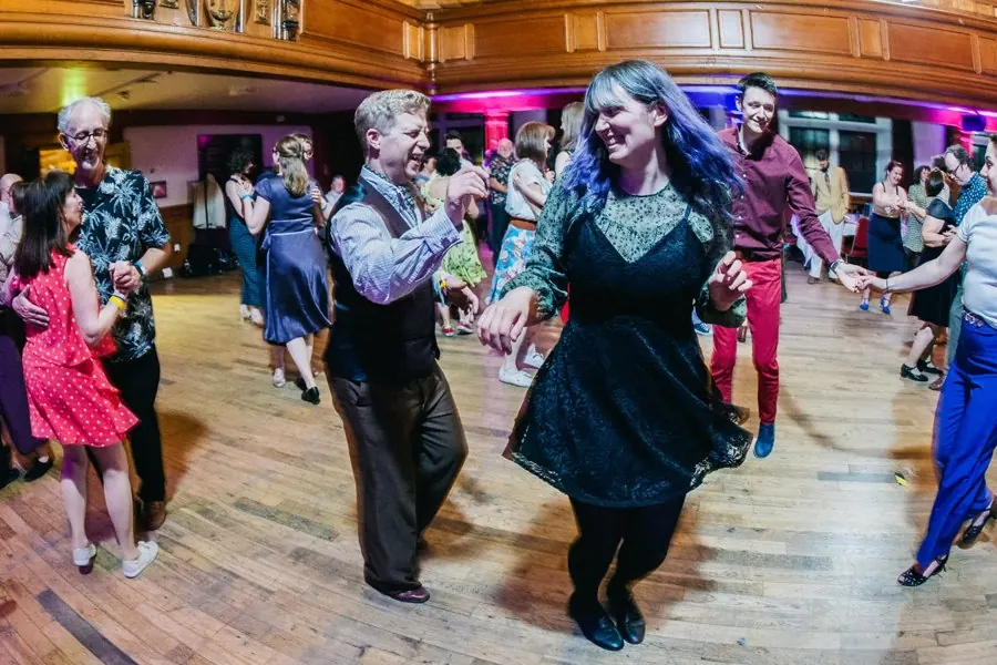 A packed dance floor at Fast Feet Fest